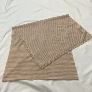 (Brand New) Tan Thin Waffle Knit Wrap Blanket
